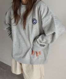 COURO（コウロ）の「サガラ刺繍ワッペンロゴスウェット（スウェット）」