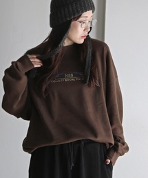 COURO（コウロ）の「サガラ刺繍ワッペンロゴスウェット（スウェット）」