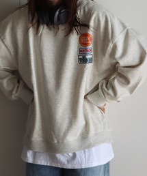 サガラ刺繍ワッペンロゴスウェット