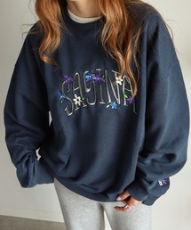 COURO（コウロ）の「サガラ刺繍ワッペンロゴスウェット（スウェット）」