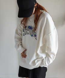 サガラ刺繍ワッペンロゴスウェット
