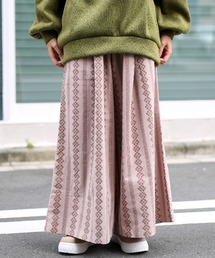 チチカカ | フラワーストライプワイドパンツ(その他パンツ)