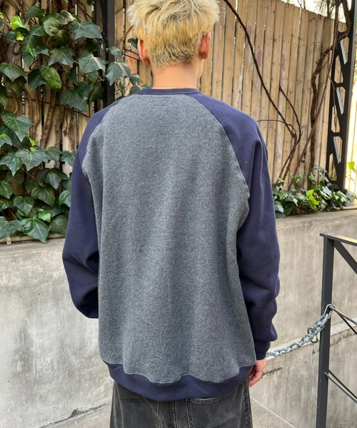 PENNEYS(ぺニーズ)の「【PENNEYS/ぺニーズ】別注 2トーン ラグランスウェット(Tシャツ/カットソー・レディース・ベージュ/ライトグレー/チャコールグレー・LARGE/MEDIUM)」の6枚目の写真