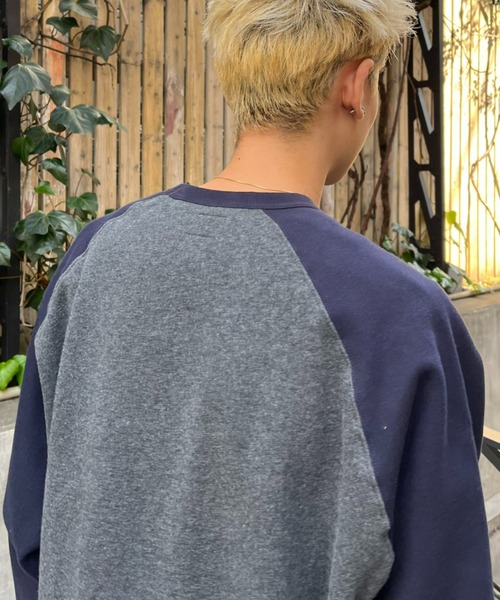 PENNEYS(ぺニーズ)の「【PENNEYS/ぺニーズ】別注 2トーン ラグランスウェット(Tシャツ/カットソー・レディース・ベージュ/ライトグレー/チャコールグレー・LARGE/MEDIUM)」の7枚目の写真