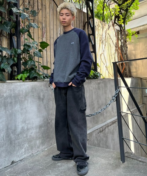 PENNEYS(ぺニーズ)の「【PENNEYS/ぺニーズ】別注 2トーン ラグランスウェット(Tシャツ/カットソー・レディース・ベージュ/ライトグレー/チャコールグレー・LARGE/MEDIUM)」の12枚目の写真