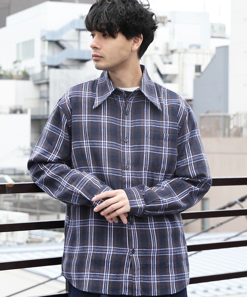 RHC ネイビー系 チェック柄ネルシャツ RHC ネイビー系 チェック柄ネルシャツ Ron Herman ネルシャツ RHC