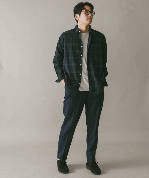 URBAN RESEARCH DOORS(アーバンリサーチドアーズ)の「ウールフラノテーパードトラウザー(その他パンツ・メンズ・チャコールグレー/ブラック系その他/ホワイト系その他/ブラウン/ネイビー・SMALL/MEDIUM/LARGE)」の11枚目の写真