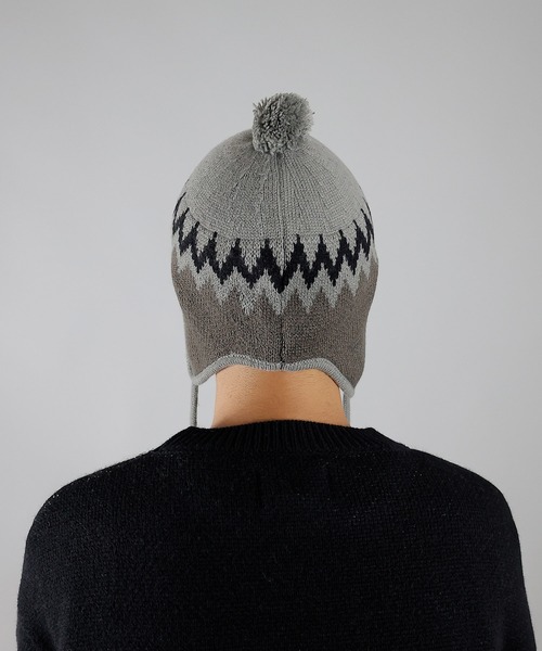 NUMBER (N)INE（ナンバーナイン）の「NUMBER (N)INE/ナンバーナイン ZIGZAG JACQUARD BEANIE/ジグザグ ジャガード ウール混 ニットキャップ ビーニー（ニットキャップ/ビーニー・メンズ・ブラック/ライトブラウン/カーキ・FREE）」の19枚目の写真