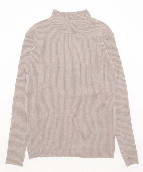 STYLEBLOCK（スタイルブロック）の「ストレッチリブモックネックセーター（ニット/セーター・メンズ・グリーン/ブラック/グレイッシュベージュ/セージグリーン/オフホワイト/チャコール/グレー/ワイン・L/M/LL）」の5枚目の写真