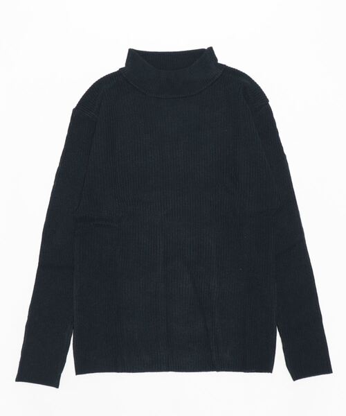 STYLEBLOCK（スタイルブロック）の「ストレッチリブモックネックセーター（ニット/セーター・メンズ・グリーン/ブラック/グレイッシュベージュ/セージグリーン/オフホワイト/チャコール/グレー/ワイン・L/M/LL）」の6枚目の写真