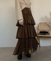 【apres jour clair】アシメティアードスカート【ZOZOTOWN限定アイテム】