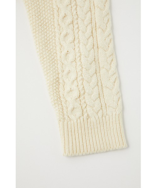 MOUSSY（マウジー）の「CABLE COMPACT カーディガン（カーディガン/ボレロ・レディース・ブラック/ライトグリーン/レッド/オフホワイト・FREE）」の11枚目の写真