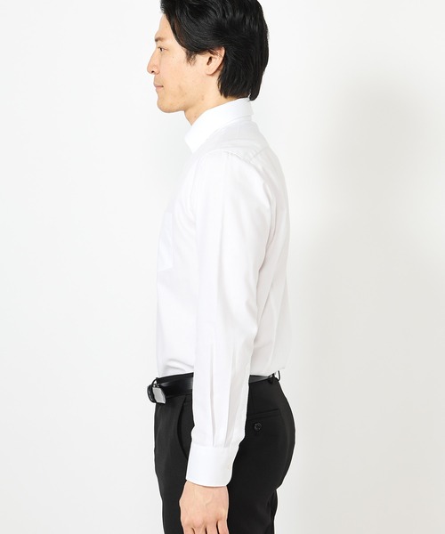 CROWDED CLOSET(クラウデッドクローゼット)の「【EASY CARE(イージーケア)】レギュラースナップダウン ツイルシャツ(ビジネスシャツ・メンズ・ホワイト/サックスブルー/ブラック・02/03/01/05/04)」の20枚目の写真