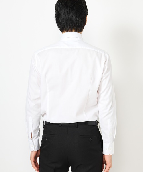 CROWDED CLOSET(クラウデッドクローゼット)の「【EASY CARE(イージーケア)】レギュラースナップダウン ツイルシャツ(ビジネスシャツ・メンズ・ホワイト/サックスブルー/ブラック・02/03/01/05/04)」の21枚目の写真