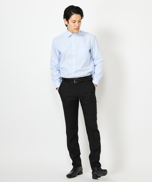 CROWDED CLOSET(クラウデッドクローゼット)の「【EASY CARE(イージーケア)】レギュラースナップダウン ツイルシャツ(ビジネスシャツ・メンズ・ホワイト/サックスブルー/ブラック・02/03/01/05/04)」の16枚目の写真