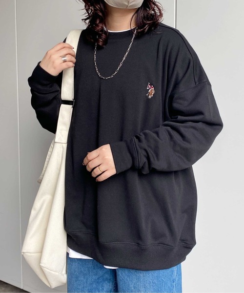 U.S. POLO ASSN.(ユーエスポロアッスン)の「1ポイント刺繍裏毛クルーネックスウェット(スウェット・メンズ・グレー/ブラック/ベージュ・MEDIUM/LARGE)」の2枚目の写真