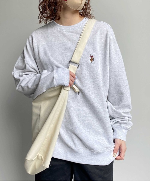 U.S. POLO ASSN.(ユーエスポロアッスン)の「1ポイント刺繍裏毛クルーネックスウェット(スウェット・メンズ・グレー/ブラック/ベージュ・MEDIUM/LARGE)」の15枚目の写真
