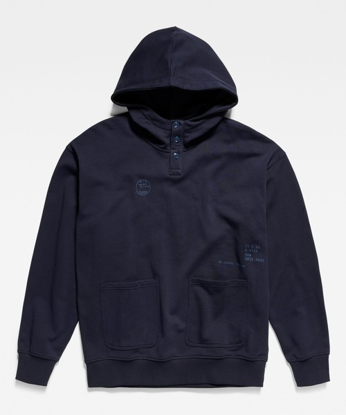 G-STAR（ジースター）の「IRREGULAR GRAPHICS POCKET LOOSE HOODIE/オーバーサイズパーカー/グラフィック（パーカー・メンズ・ダークブルー/グレー系その他・X-LARGE/LARGE/SMALL/MEDIUM/X-SMALL）」の11枚目の写真