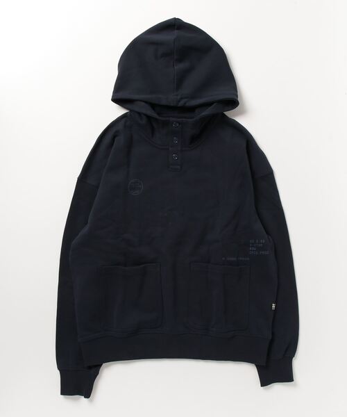 G-STAR（ジースター）の「IRREGULAR GRAPHICS POCKET LOOSE HOODIE/オーバーサイズパーカー/グラフィック（パーカー・メンズ・ダークブルー/グレー系その他・X-LARGE/LARGE/SMALL/MEDIUM/X-SMALL）」の14枚目の写真