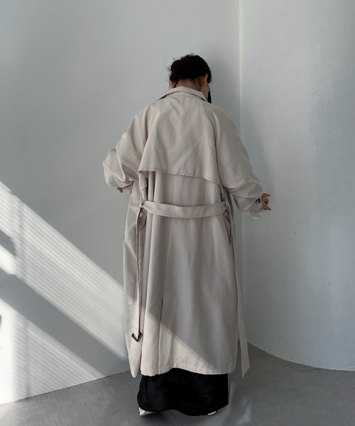 feepur(フェピュール)の「スタンドカラートレンチコート(トレンチコート・レディース・アイボリー/オリーブ/ネイビー・SMALL/MEDIUM)」の15枚目の写真
