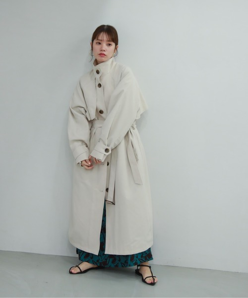 feepur(フェピュール)の「スタンドカラートレンチコート(トレンチコート・レディース・アイボリー/オリーブ/ネイビー・SMALL/MEDIUM)」の22枚目の写真