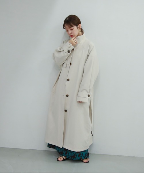 feepur(フェピュール)の「スタンドカラートレンチコート(トレンチコート・レディース・アイボリー/オリーブ/ネイビー・SMALL/MEDIUM)」の16枚目の写真