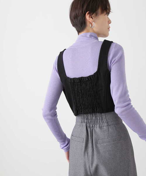 N.(N. Natural Beauty Basic)(エヌエヌナチュラルビューティーベーシック)の「◆デニムスクエアビスチェ(ベスト・レディース・ブラック/インディゴブルー・MEDIUM)」の20枚目の写真