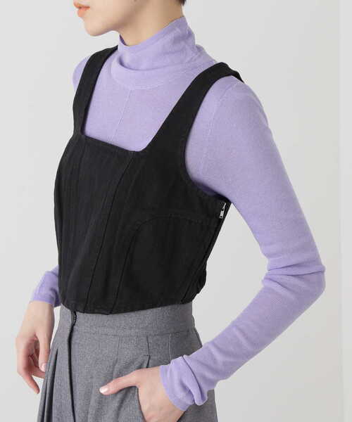 N.(N. Natural Beauty Basic)(エヌエヌナチュラルビューティーベーシック)の「◆デニムスクエアビスチェ(ベスト・レディース・ブラック/インディゴブルー・MEDIUM)」の21枚目の写真