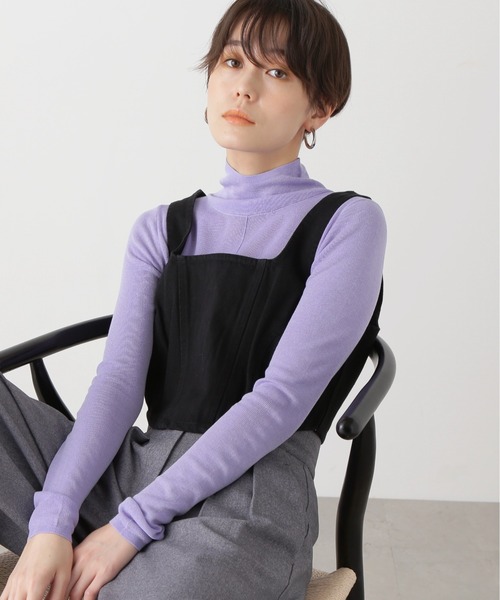 N.(N. Natural Beauty Basic)(エヌエヌナチュラルビューティーベーシック)の「◆デニムスクエアビスチェ(ベスト・レディース・ブラック/インディゴブルー・MEDIUM)」の3枚目の写真