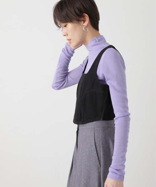 N.(N. Natural Beauty Basic)(エヌエヌナチュラルビューティーベーシック)の「◆デニムスクエアビスチェ(ベスト・レディース・ブラック/インディゴブルー・MEDIUM)」の10枚目の写真