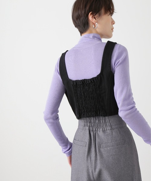 N.(N. Natural Beauty Basic)(エヌエヌナチュラルビューティーベーシック)の「◆デニムスクエアビスチェ(ベスト・レディース・ブラック/インディゴブルー・MEDIUM)」の11枚目の写真