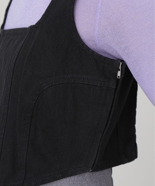 N.(N. Natural Beauty Basic)(エヌエヌナチュラルビューティーベーシック)の「◆デニムスクエアビスチェ(ベスト・レディース・ブラック/インディゴブルー・MEDIUM)」の13枚目の写真