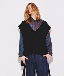 tk.TAKEO KIKUCHI | スリットネックニットベスト(ベスト)