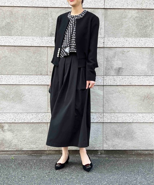 PICCIN(ピッチン)の「タックスカート(スカート・レディース・マスタード/ピンク/ブルー/オリーブ/ブラック/グレイッシュベージュ/レッド・M)」の10枚目の写真