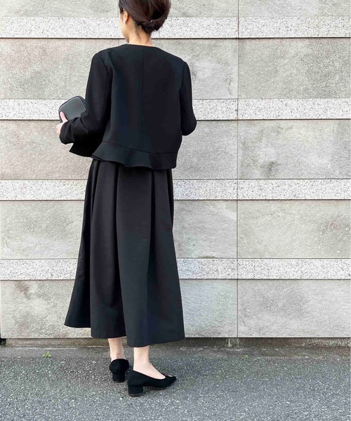 PICCIN(ピッチン)の「タックスカート(スカート・レディース・マスタード/ピンク/ブルー/オリーブ/ブラック/グレイッシュベージュ/レッド・M)」の12枚目の写真