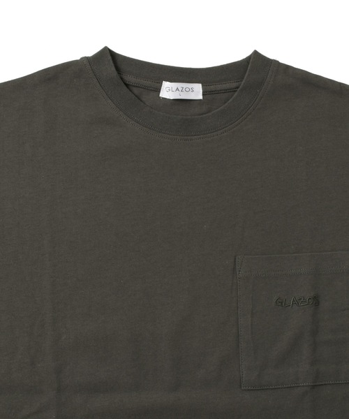 GLAZOS(グラソス)の「ポケット刺繍長袖Tシャツ(Tシャツ/カットソー・キッズ・チャコールグレー/ホワイト/グレー・140cm/150cm/170cm/160cm)」の9枚目の写真