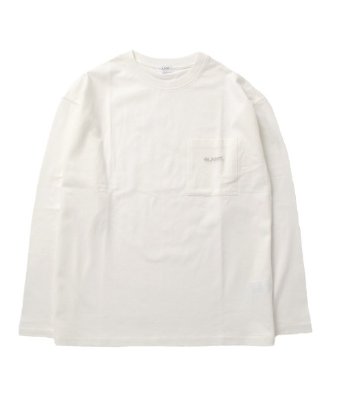 GLAZOS(グラソス)の「ポケット刺繍長袖Tシャツ(Tシャツ/カットソー・キッズ・チャコールグレー/ホワイト/グレー・140cm/150cm/170cm/160cm)」の14枚目の写真
