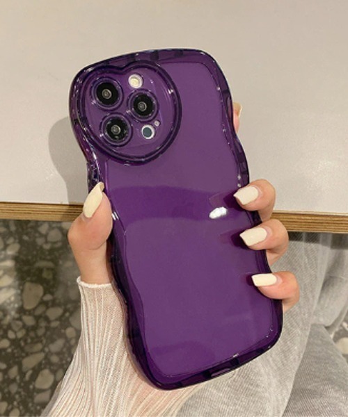 TONE SELECT GOODS（トーンセレクトグッズ）の「【urge select】カメラハート クリア シリコン ストラップホール iPhone/アイフォンケース（スマホケース/カバー・レディース・パープル/イエロー/ピンク/ブラック/ブルー/クリア・T/U/V/W/J/Q/C/N/F/P/I/O/A/B/H）」の3枚目の写真