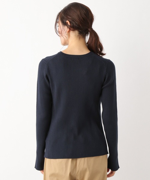 LEPSIM（レプシィム）の「12ゲージ袖スリットリブニット　172931（ニット/セーター・レディース・オフホワイト/ライトグリーン/ネイビー・FREE）」の14枚目の写真