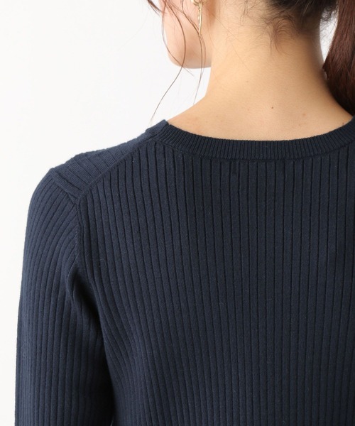 LEPSIM（レプシィム）の「12ゲージ袖スリットリブニット　172931（ニット/セーター・レディース・オフホワイト/ライトグリーン/ネイビー・FREE）」の19枚目の写真
