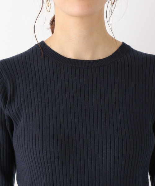 LEPSIM（レプシィム）の「12ゲージ袖スリットリブニット　172931（ニット/セーター・レディース・オフホワイト/ライトグリーン/ネイビー・FREE）」の15枚目の写真