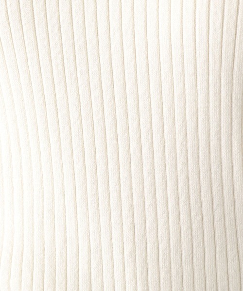 LEPSIM（レプシィム）の「12ゲージ袖スリットリブニット　172931（ニット/セーター・レディース・オフホワイト/ライトグリーン/ネイビー・FREE）」の5枚目の写真