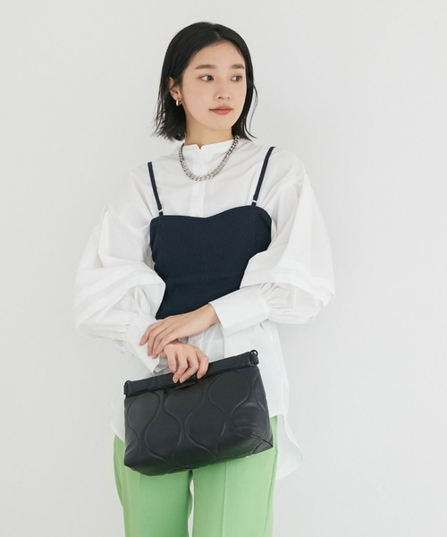 Doux archives（ドゥアルシーヴ）の「ビスチェセットランタンスリーブシャツ（シャツ/ブラウス・レディース・オフホワイト/ブルー/ベージュ・FREE）」の7枚目の写真