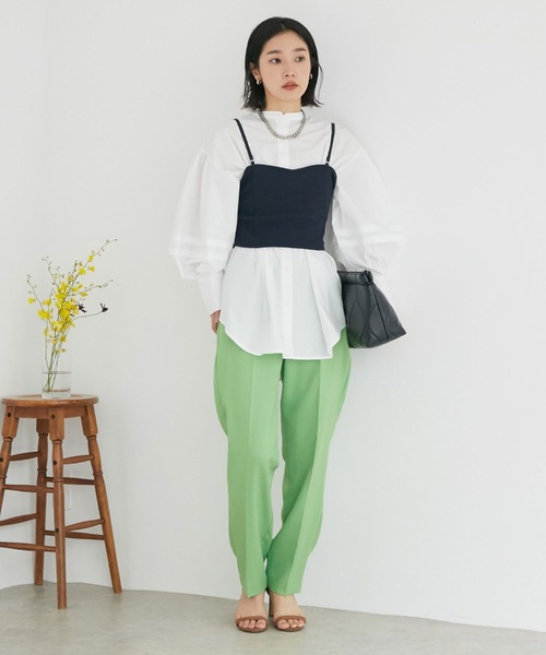 Doux archives（ドゥアルシーヴ）の「ビスチェセットランタンスリーブシャツ（シャツ/ブラウス・レディース・オフホワイト/ブルー/ベージュ・FREE）」の21枚目の写真