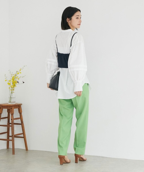 Doux archives（ドゥアルシーヴ）の「ビスチェセットランタンスリーブシャツ（シャツ/ブラウス・レディース・オフホワイト/ブルー/ベージュ・FREE）」の22枚目の写真