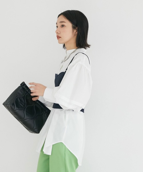 Doux archives（ドゥアルシーヴ）の「ビスチェセットランタンスリーブシャツ（シャツ/ブラウス・レディース・オフホワイト/ブルー/ベージュ・FREE）」の13枚目の写真