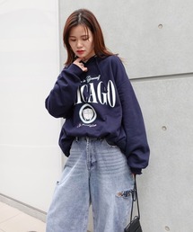 CORNERS | CHICAGOプリントオーバーサイズパーカー(パーカー)