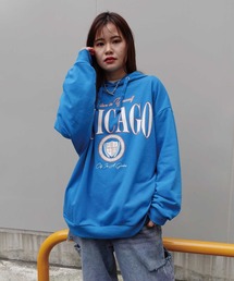 CORNERS | CHICAGOプリントオーバーサイズパーカー(パーカー)