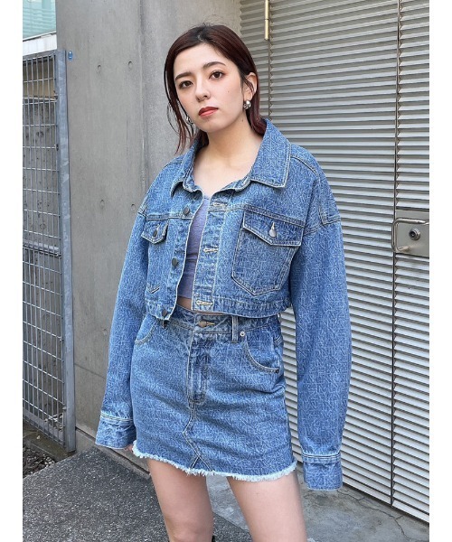 ENVYM（アンビー）の「ＥＮＶＹＭロゴデニムＳＫ（スカート・レディース・ブラック/ブルー・SMALL/MEDIUM）」の3枚目の写真