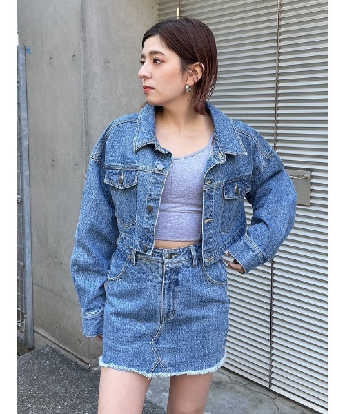 ENVYM（アンビー）の「ＥＮＶＹＭロゴデニムＳＫ（スカート・レディース・ブラック/ブルー・SMALL/MEDIUM）」の7枚目の写真